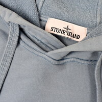 Stone Island baby blue hooded cotton sweatshirt XL