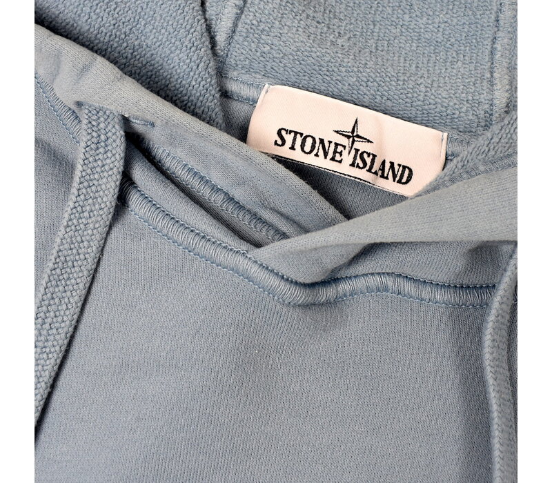 Stone Island baby blue hooded cotton sweatshirt XL