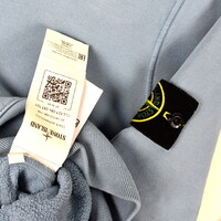 Stone Island baby blue hooded cotton sweatshirt XL