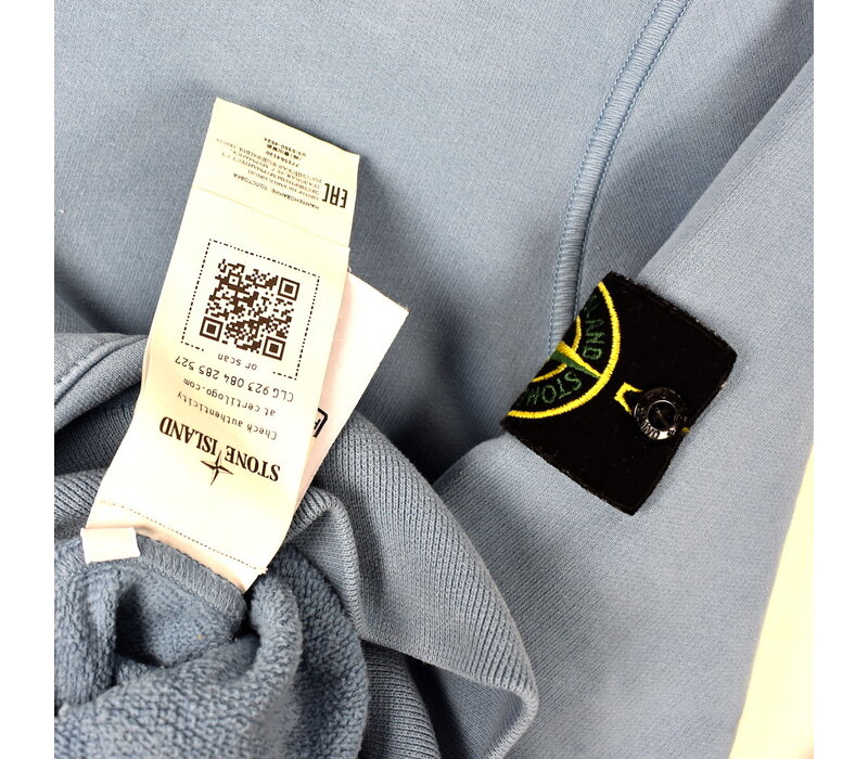 Stone Island baby blue hooded cotton sweatshirt XL