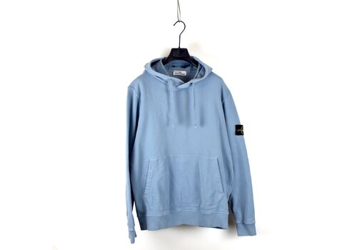 Stone Island Stone Island baby blue hooded cotton sweatshirt XL