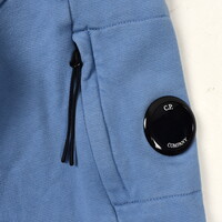 C.P. Company baby blue garment dyed cotton fleece lens crew sweatshirt XL