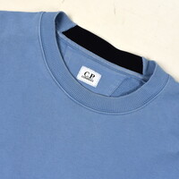 C.P. Company baby blue garment dyed cotton fleece lens crew sweatshirt XL