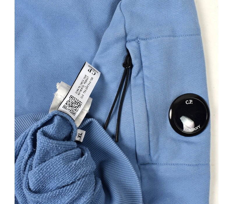 C.P. Company baby blue garment dyed cotton fleece lens crew sweatshirt XL