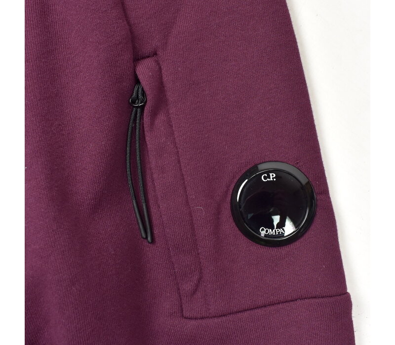 C.P. Company burgundy red garment dyed cotton fleece lens crew sweatshirt XL