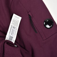 C.P. Company burgundy red garment dyed cotton fleece lens crew sweatshirt XL