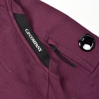 C.P. Company burgundy red garment dyed cotton fleece lens crew sweatshirt XL