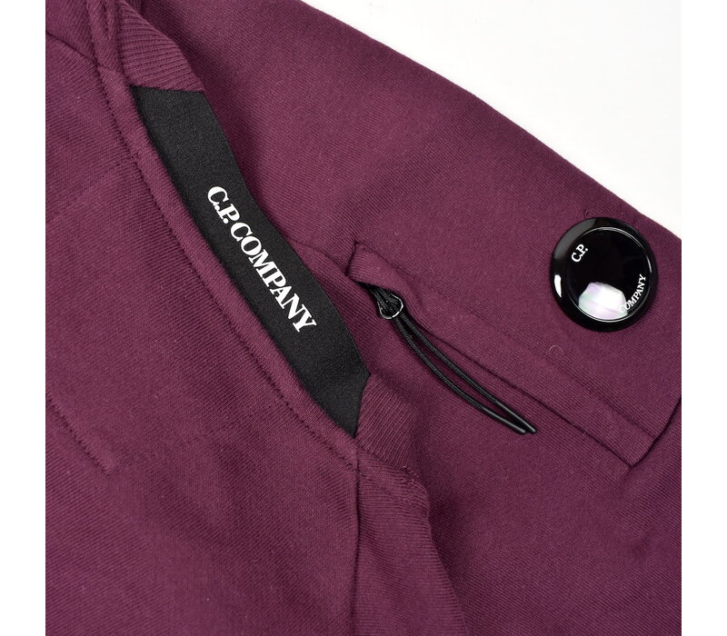 C.P. Company burgundy red garment dyed cotton fleece lens crew sweatshirt XL