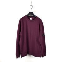 C.P. Company burgundy red garment dyed cotton fleece lens crew sweatshirt XL