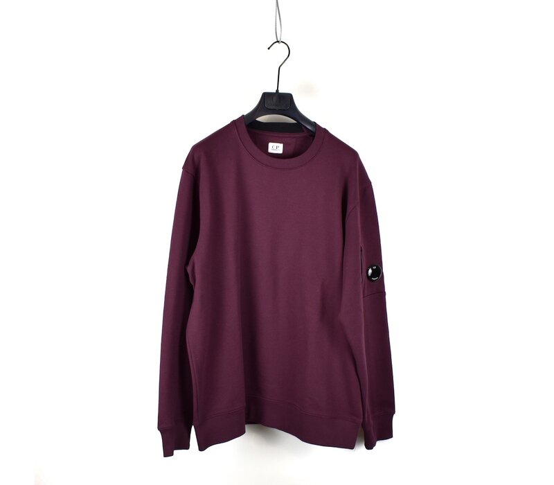 C.P. Company burgundy red garment dyed cotton fleece lens crew sweatshirt XL