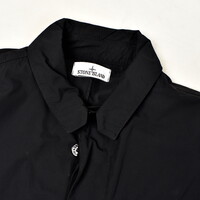 Stone Island black micro twill car coat XXXL