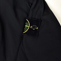 Stone Island black micro twill car coat XXXL