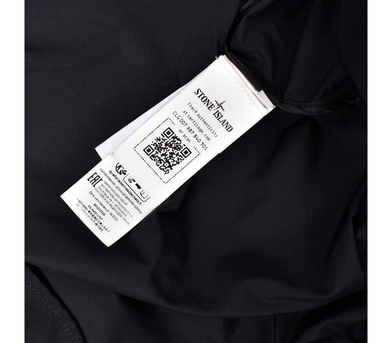 Stone Island black micro twill car coat XXXL