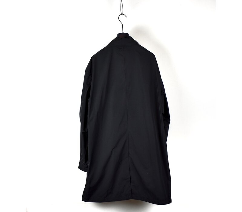 Stone Island black micro twill car coat XXXL