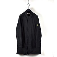 Stone Island black micro twill car coat XXXL