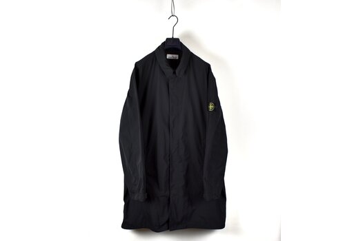 Stone Island Stone Island black micro twill car coat XXXL