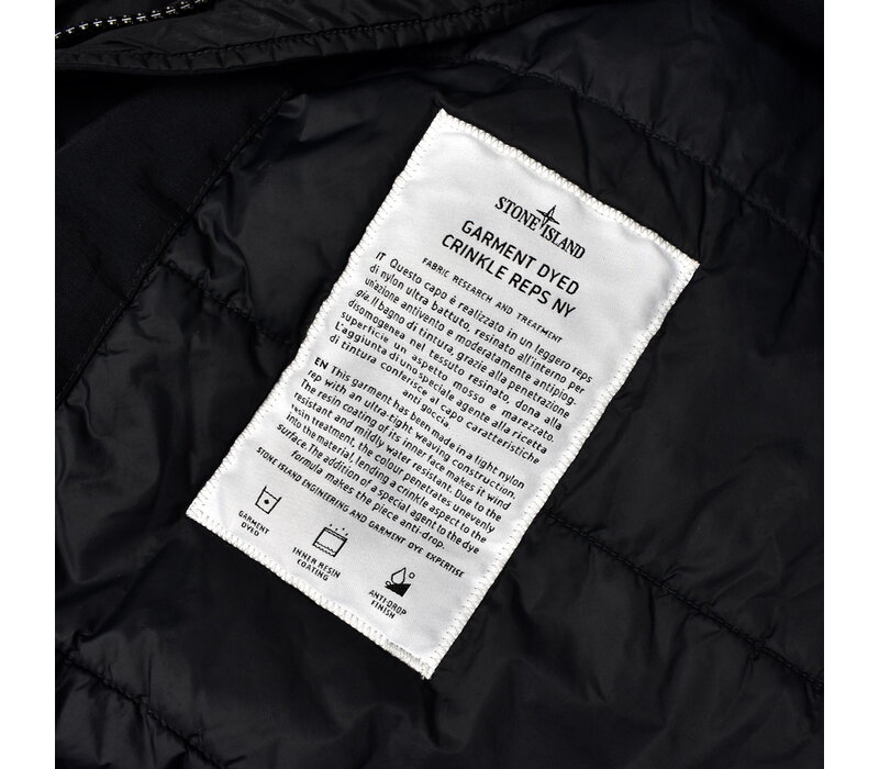 Stone Island black garment dyed crinkle reps ny with primaloft parka XL