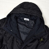 Stone Island black garment dyed crinkle reps ny with primaloft parka XL