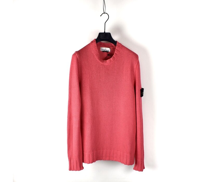 Stone Island pink heavy cotton crew neck knit L