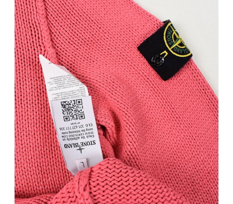 Stone Island pink heavy cotton crew neck knit L
