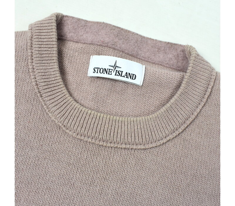 Stone Island pink wool crew neck knit L