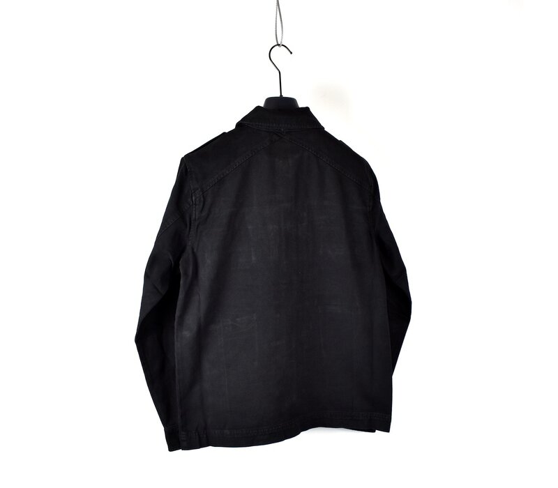 MA.STRUM isotope cotton gaberdine overshirt jacket Jet Black