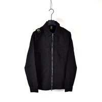 MA.STRUM isotope cotton gaberdine overshirt jacket Jet Black