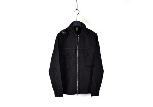 MA.STRUM MA.STRUM isotope cotton gaberdine overshirt jacket Jet Black