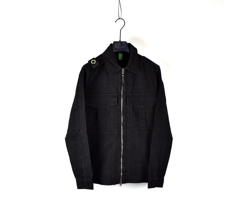 MA.STRUM isotope cotton gaberdine overshirt jacket Jet Black