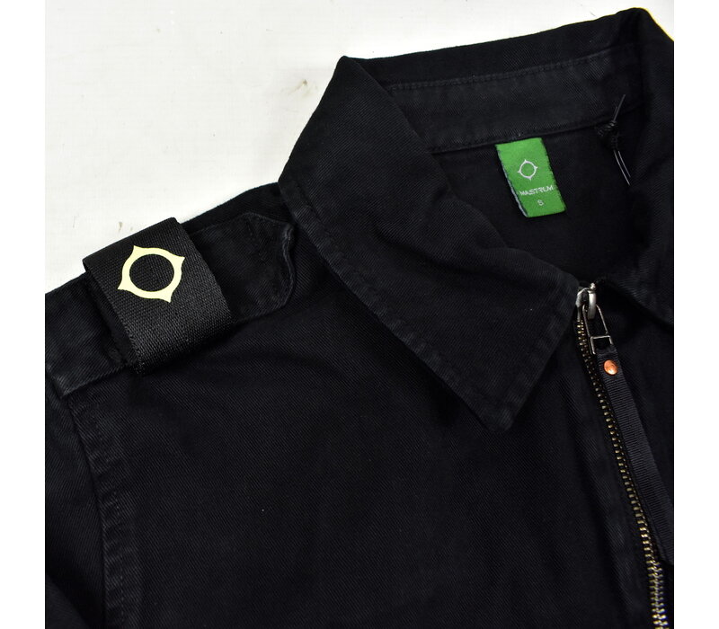 MA.STRUM isotope cotton gaberdine overshirt jacket Jet Black