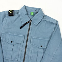 MA.STRUM isotope cotton gaberdine overshirt jacket Aegean Blue