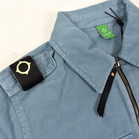 MA.STRUM isotope cotton gaberdine overshirt jacket Aegean Blue