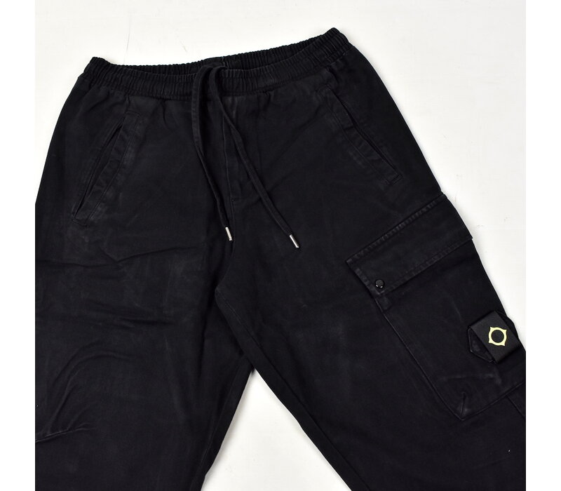 MA.STRUM pentyl cotton gaberdine cargo pant Jet Black