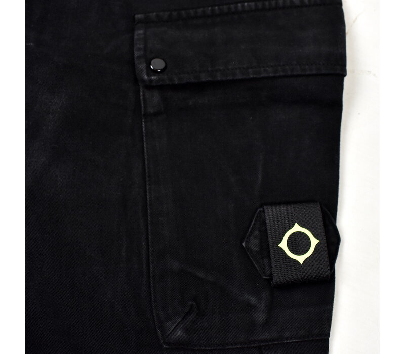 MA.STRUM pentyl cotton gaberdine cargo pant Jet Black