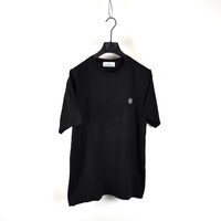 Stone Island black patch program logo t-shirt L