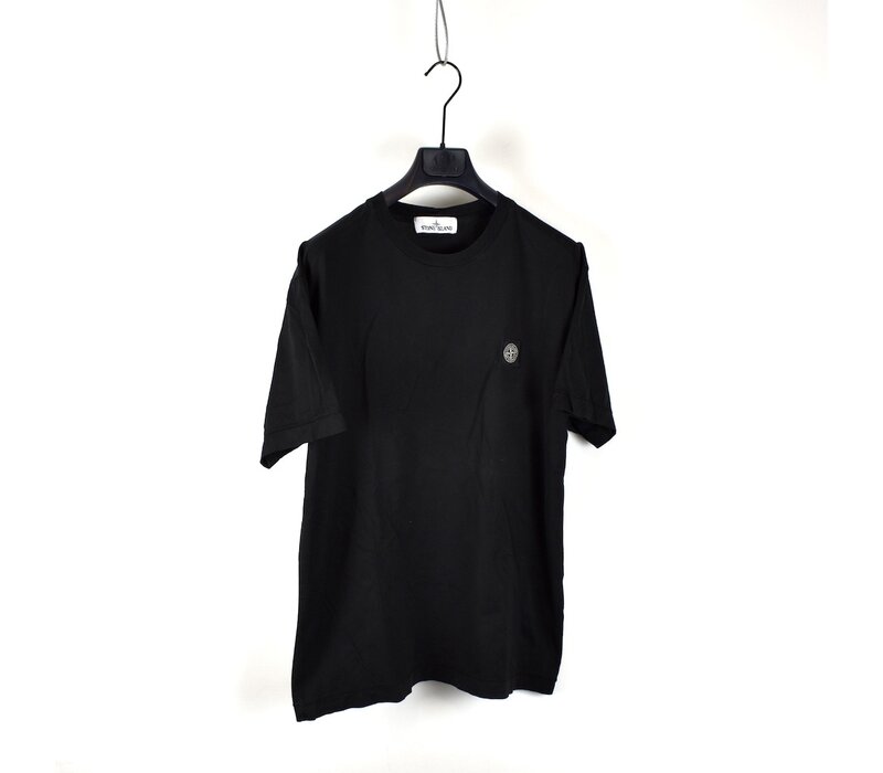 Stone Island black patch program logo t-shirt L
