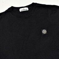 Stone Island black patch program logo t-shirt L