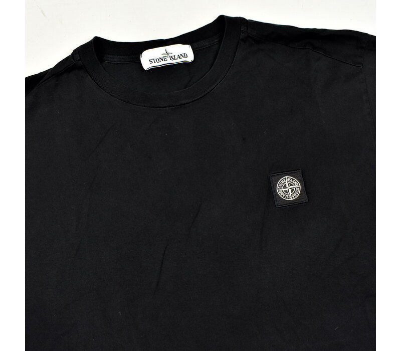 Stone Island black patch program logo t-shirt L