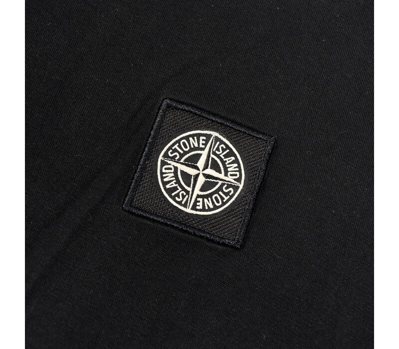 Stone Island black patch program logo t-shirt L