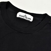 Stone Island black patch program logo t-shirt L