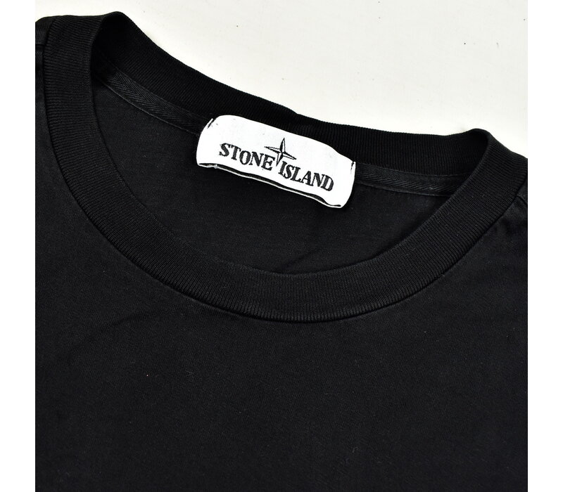 Stone Island black patch program logo t-shirt L