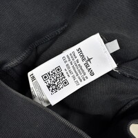 Stone Island grey old dye treatment big embroidered logo crew neck sweatshirt M