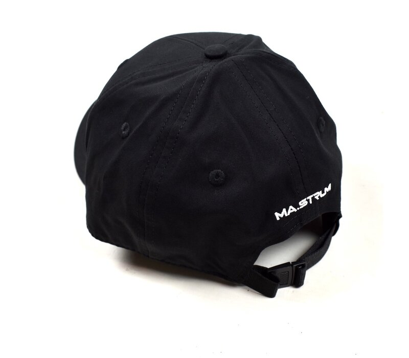 MA.STRUM badge cotton logo cap Jet Black