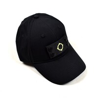MA.STRUM badge cotton logo cap Jet Black