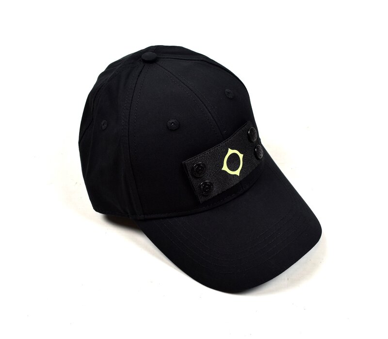 MA.STRUM badge cotton logo cap Jet Black
