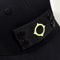 MA.STRUM badge cotton logo cap Jet Black