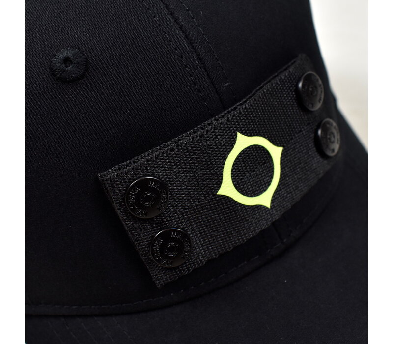 MA.STRUM badge cotton logo cap Jet Black