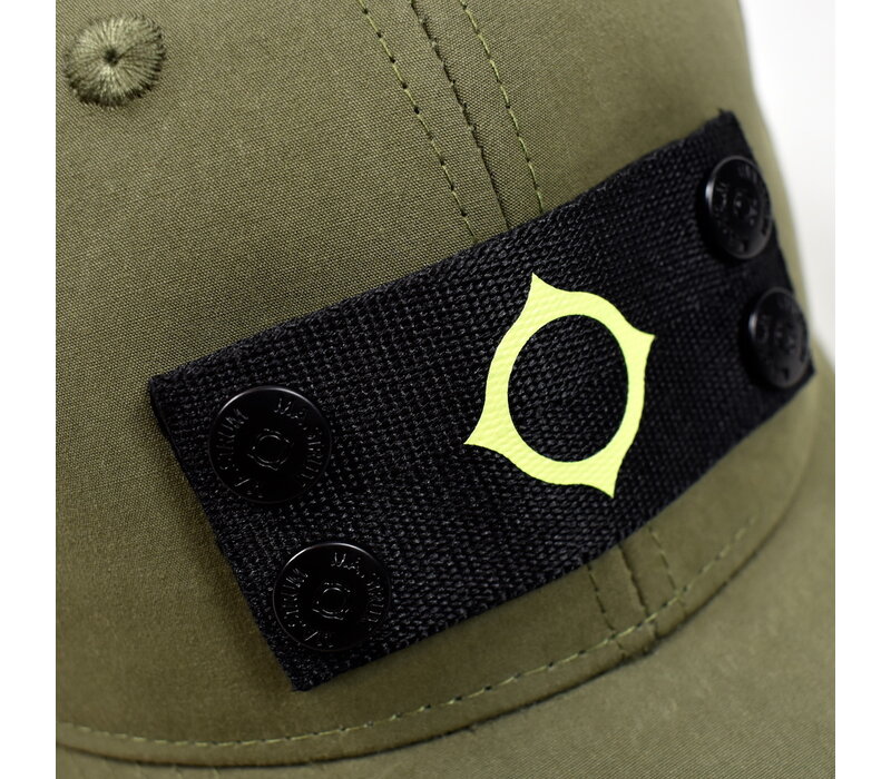 MA.STRUM badge cotton logo cap Bronze Green