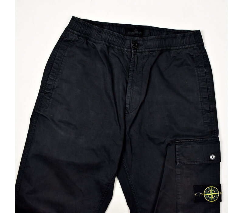Stone Island black cotton re cargo trousers 31