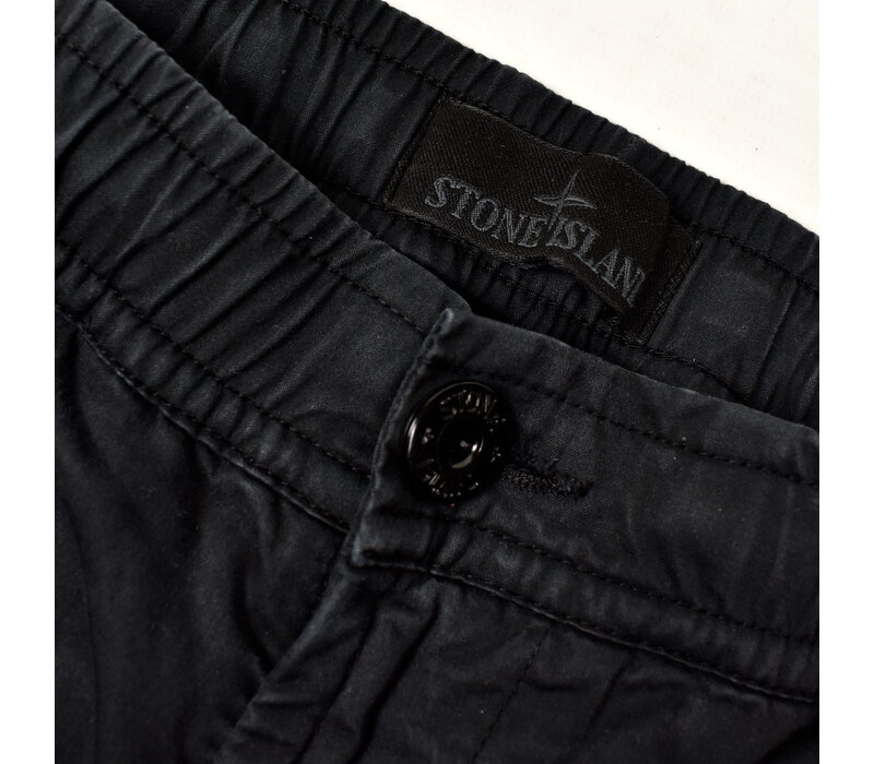 Stone Island black cotton re cargo trousers 31